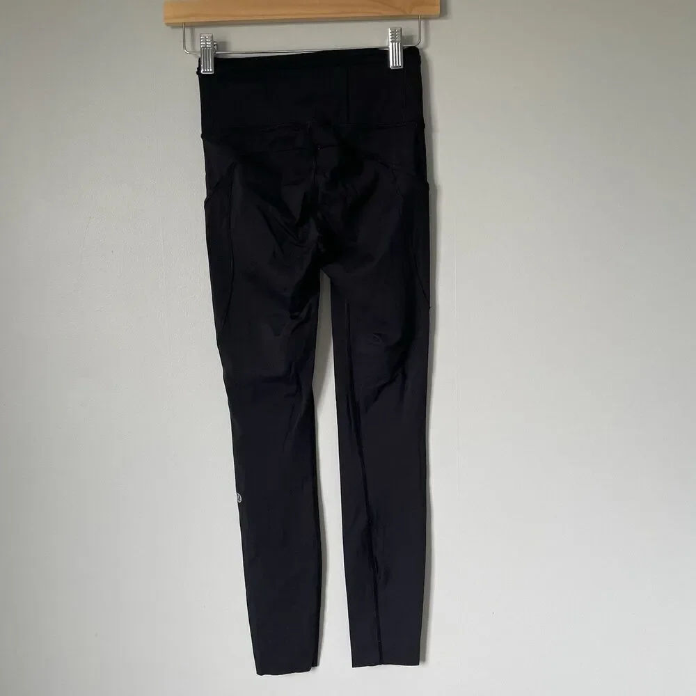 Lululemon Swift Speed High Rise Tight Leggings Black Athletic Activewear Size 2